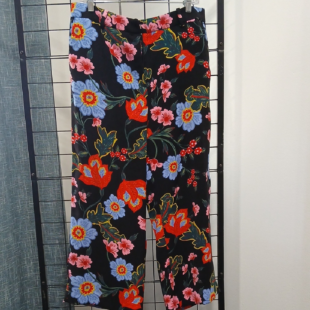 Ann Taylor Factory Colorful Floral Pants sz 10 EXCELLENT CONDITION